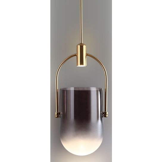 LAMPA wisząca CGCAULD BLACK Copel szklana OPRAWA zwis LED 5W 3000K do sypialni czarny złoty