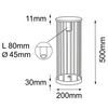 Stojąca lampa tarasowa Hagi 9906 Shilo IP54 cage metalowa czarna