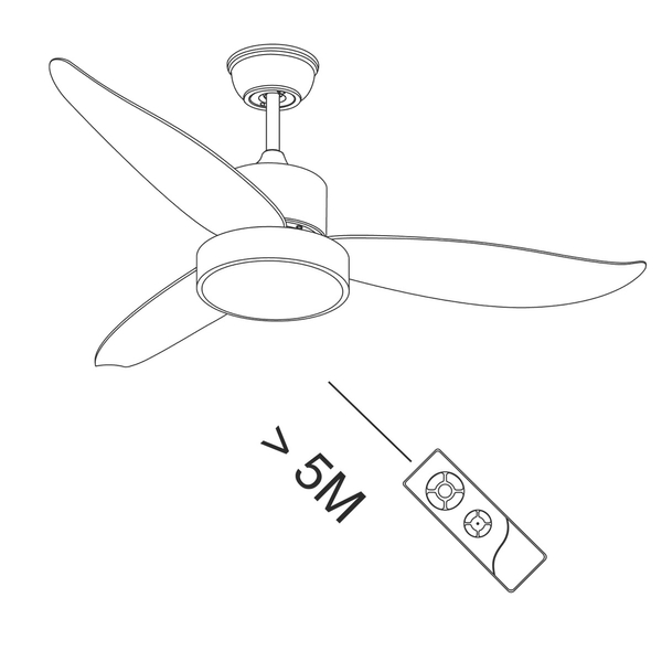 Lampowentylator wiatrak Ramona 03600 z pilotem LED 18W 4000K biały do kuchni