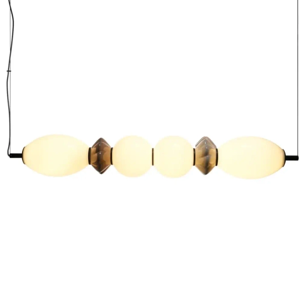 Ceramiczna lampa wisząca Balos PND-94921-4A-BK LED 23W 3000K brązowa biała