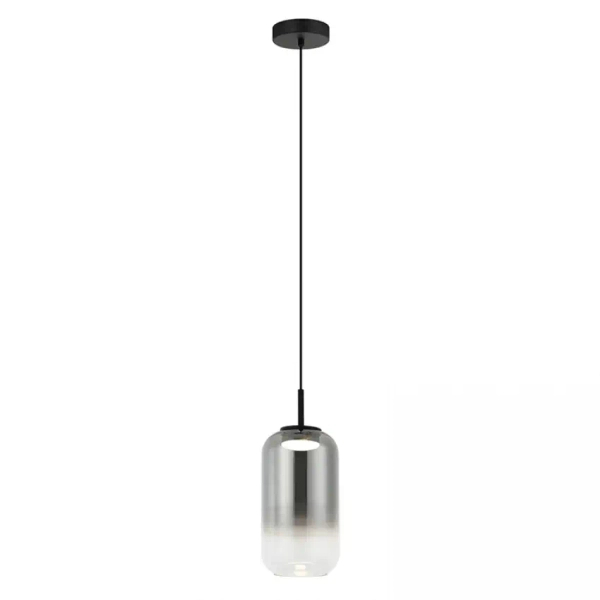 Sypialniana wisząca lampa 23217 LED 12W 3000K szklana przydymiona czarny