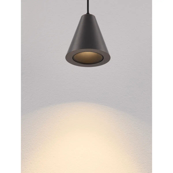 Metalowa lampa wisząca GRONVILO LE45439 LED 5W 3000K stożek czarny