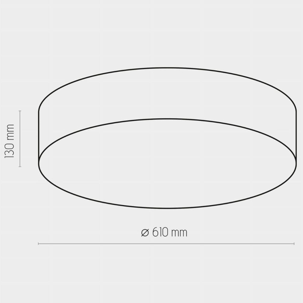 Przedpokojowy plafon Rondo 1584 TK Lighting okrągły z tkaniny grafitowy