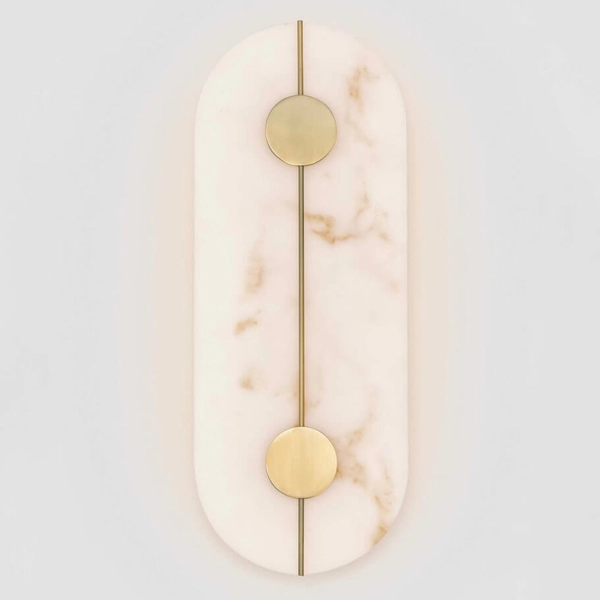 Owalny kinkiet ścienny MAIRANA LE44618 LED 19W 3000K do jadalni biały złoty