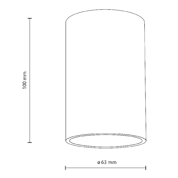 Lampa natynkowa do kuchni Flare 10583 podłużna tubka czarny