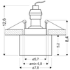 Wpust lampa sufitowa 2273679 okrągła podtynkowa tuba downlight biała
