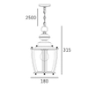 Zwieszana lampa na łańcuchu Nuuk P01654BZ Cosmolight IP23 szklana brązowy