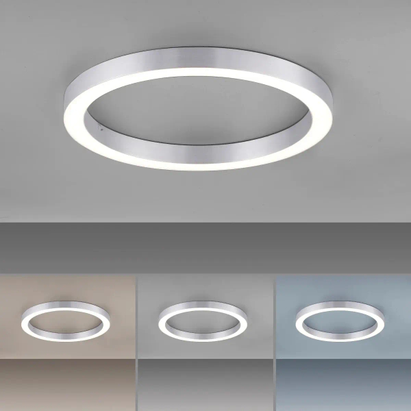 Lampa sufitowa sterowana pilotem PURE-LINES srebrna 6309-95 1xLED 30W 2700-5000K