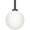 Szklana lampa do sypialni Ero I wisząca kula ball biała