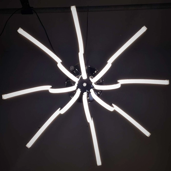 Plafon LAMPA sufitowa VEN P-X 9768/8 CR-80W wstążki OPRAWA metalowy LED 80W 4000K chrom srebrny