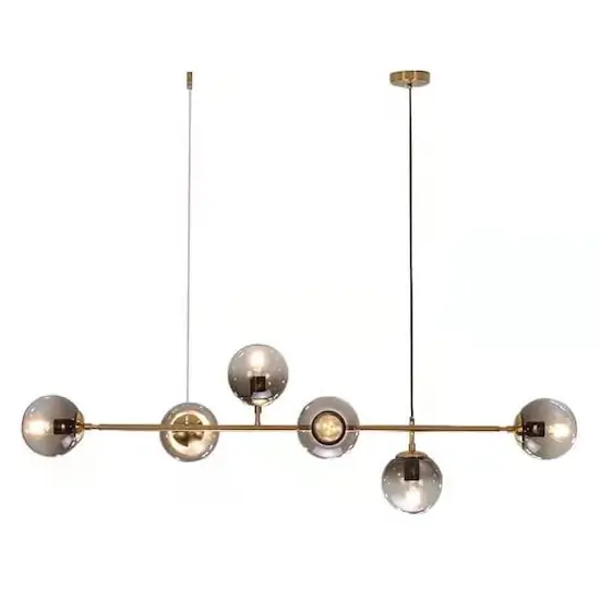 Loftowa lampa wisząca CGDEX Copel szklane kule do salonu mosiądz