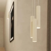 Podłużna lampa wisząca LAGOS SL.1479 tuba ryflowana beżowa