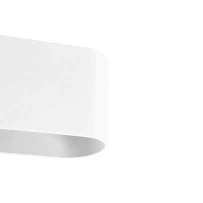 Ścienna LAMPA kinkiet TOBIAS 03960 Ideus owalna OPRAWA metalowa loft biała