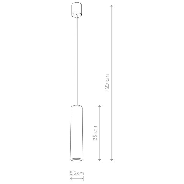 LAMPA wisząca EYE M 5397 Nowodvorski tuba OPRAWA metalowy ZWIS biała
