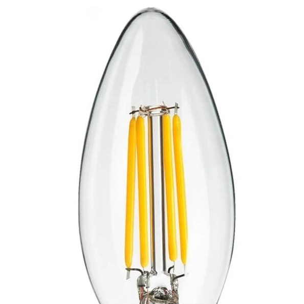 Płomykowa żarówka świecznikowa EKZF990 LED 4W E14 C35 biała ciepła