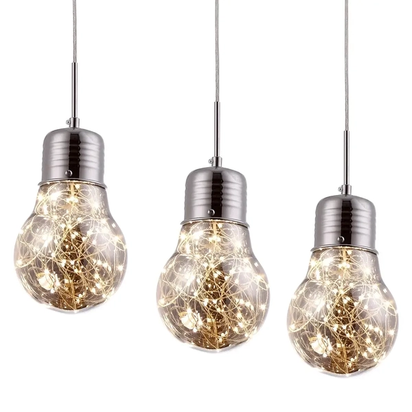 Lampa wisząca BULB ML136 szklana zwis LED 15W 3500K listwa przezroczyste