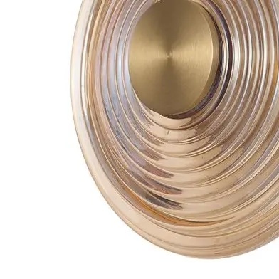 Szklany kinkiet ścienny NAZAR AZ6529 LED 12W 4000K okrągły bursztynowy