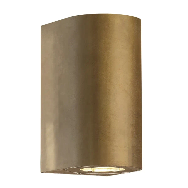 Elewacyjna lampa ścienna tuba CANTO 49721035 IP44 mosiądz