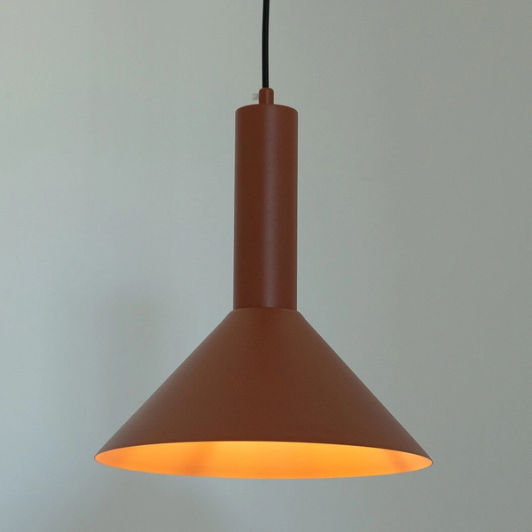 Lampa zwisająca stożkowa Vitrum 41114 do przedpokoju ceglana