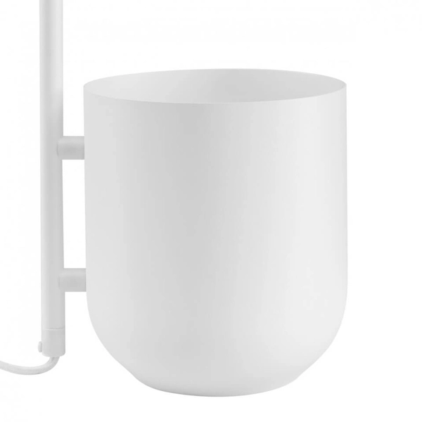 Gabinetowa lampka Botanica Wood 41100101 Kaspa skandynawska biała drewniana