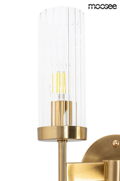 2-punktowa lampa ścienna Torch pałacowy kinkiet złoty