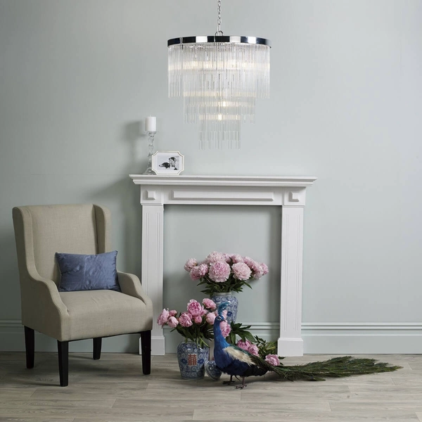 Szklany żyrandol nad stół Isla ISL3450 Dar Lighting glamour do salonu przezroczysty