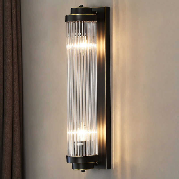 Kinkiet kryształowy Ionic CGIONIC-BLACK-PEARL1 COPEL kolumna perłowa czarna