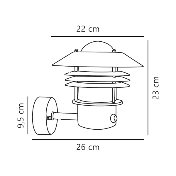 Elewacyjna lampa ogrodowa Vejers 25101031 metalowa IP54 cyna