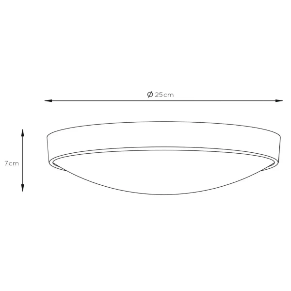 Sufitowa lampa na korytarz Lex 08109/01/30 Lucide okrągła metalowa czarna