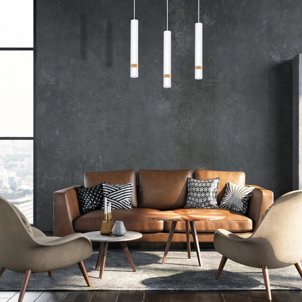 Wisząca LAMPA loftowa JOKER MLP6302 Milagro metalowa OPRAWA tuby ZWIS na listwie biały