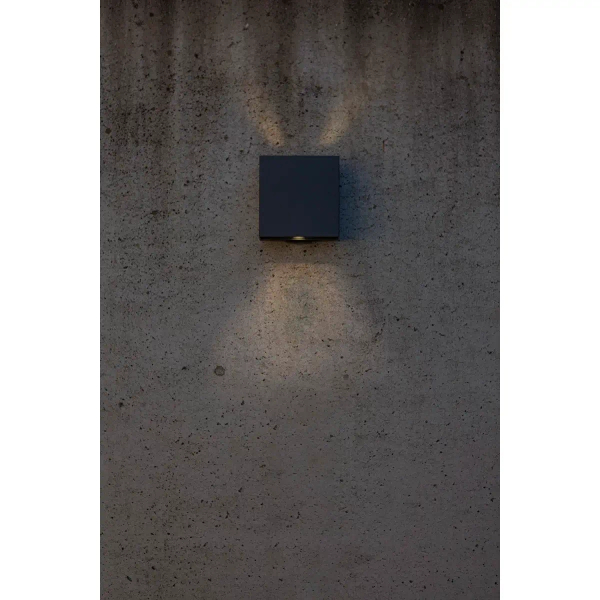 Kinkiet LAMPA ścienna GEMINI BEAMS 5104003012 Lutec kwadratowa OPRAWA elewacyjna LED 10W 3000K metalowa IP54 czarna
