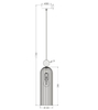 Wisząca lampa tuba Piega LP-939/1P amber Light Prestige bursztynowy szklany zwis do salonu