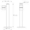 Lampa stojąca zewnętrzna ARNE-LED 14867/49/12 Lucide IP44 tuba chrom