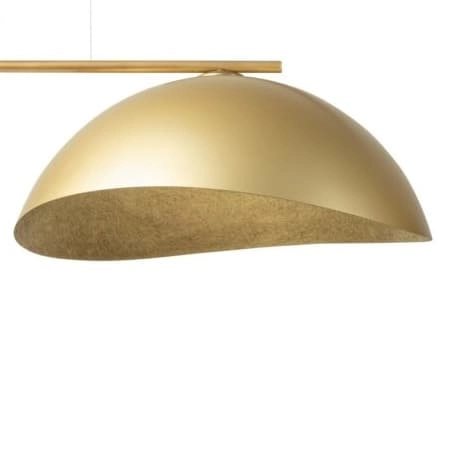 Żyrandol z kloszami z żywicy Solar 40575 Sigma podwójny do salonu złoty