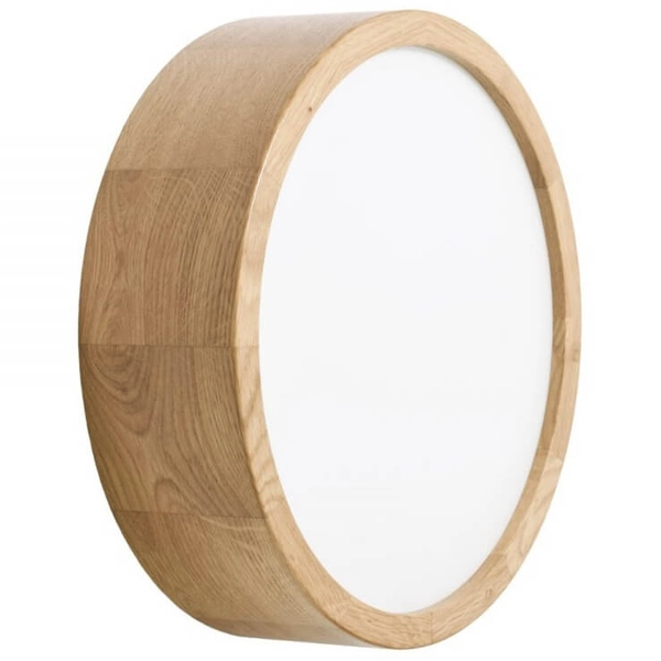 Drewniana lampa sufitowa 137623622082 okrągła z sesnsorem