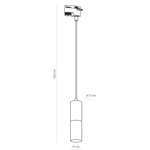 Zwisowa lampa do szynoprzewodu Tracer 4403 TK Lighting czarna chromowana