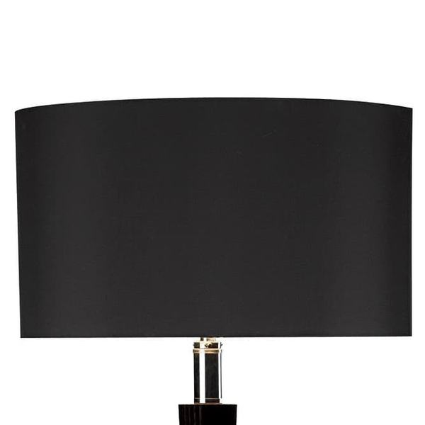 Stołowa lampa z abażurem Viking VIK4022 Dar Lighting chromowana czarna