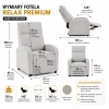 Fotel wypoczynkowy RELAX PREMIUM jasnoszary KH1501100392 z podnóżkiem