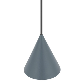 Wisząca lampa stożkowa do salonu ZENITH 11493 szary błękit