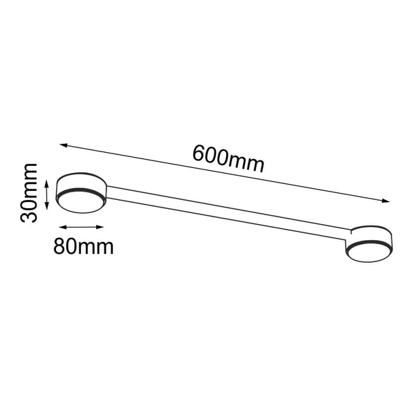 Lampy do systemu okrągłe Drop 1013 BROSline modułowy czarny