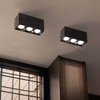 Prostokątna lampa sufitowa 1058 Domeno LED 9W 4000K spot metalowa czarna