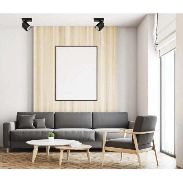 Natynkowa lampa pokojowa Merusa minimalistyczna czarna