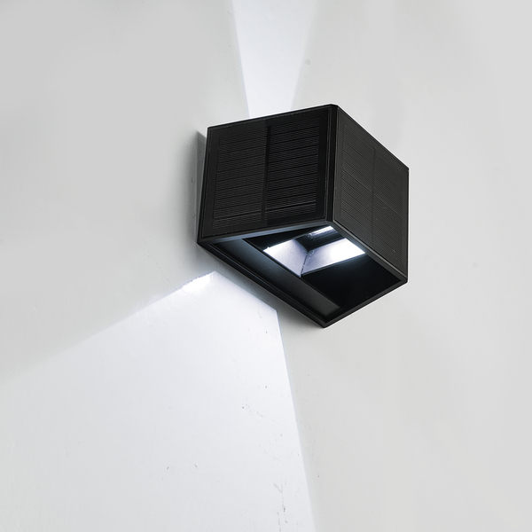 Elewacyjny kinkiet Wings EKO9098 Ekolight LED 2W 6000K solarny IP54 czarny