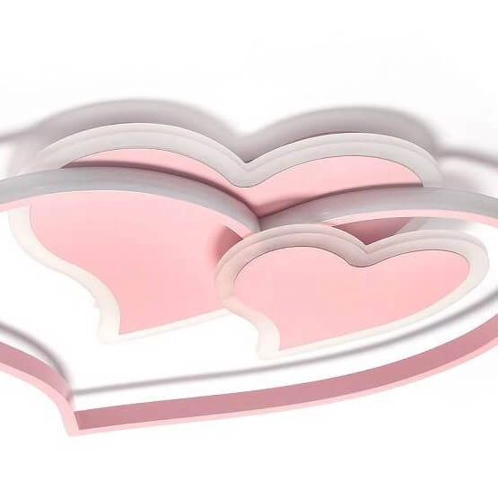 Dziecięca lampa sufitowa 418 Domeno LED 66W 2700K-6500K serca różowa