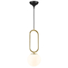 Wisząca lampa do sypialni Shapes 2120023035 kula biały mosiądz