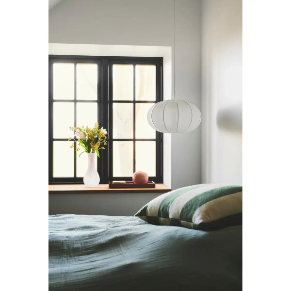 Okrągła lampa wisząca do salonu AERON 2312153001 nad stół biały