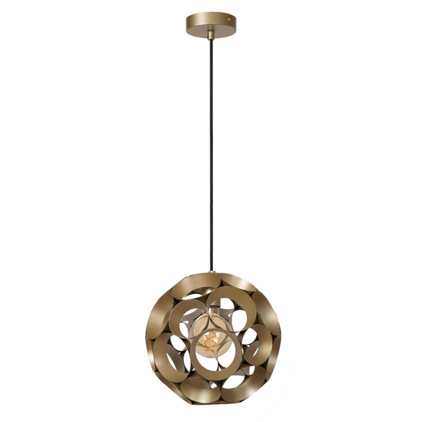 Kulista lampa wisząca Hannelore 10423/30/02 metalowa złota