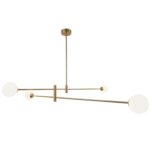 Molekułowa lampa wisząca Cape Town p04167br Cosmolight metal szkło biała mosiądz