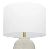 Lampa stołowa Murcia T01033BR-WH Cosmolight walec łuski ceramiczna mosiądz biały