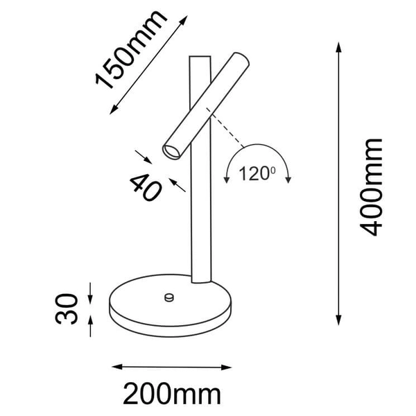 Biurkowa lampa Yabu 2032 tuba do pokoju punktowa minimalistyczna biała